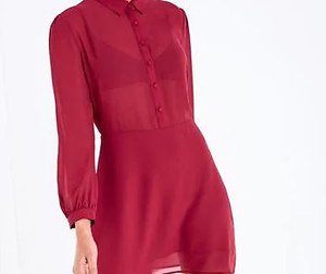 berry shirt dress