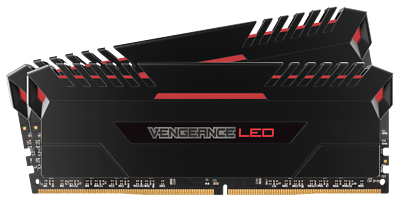 CORSAIR Vengeance LED Red 32GB (2 x 16GB) 288-Pin DDR4 SDRAM 2666 (PC4  21300)!