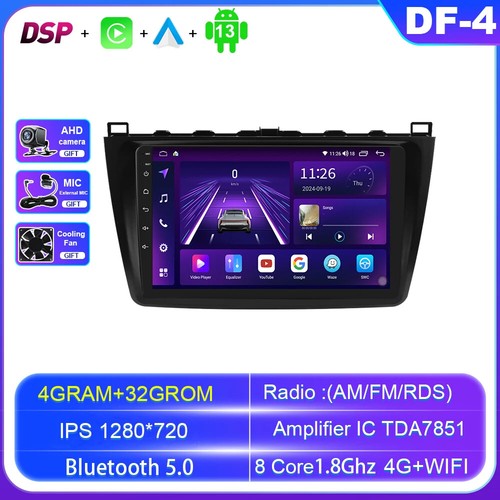 For Mazda 6 2 GH 2007-2012 Android Auto CarPlay Car Radio GPS Multimedia Player - Picture 28 of 30