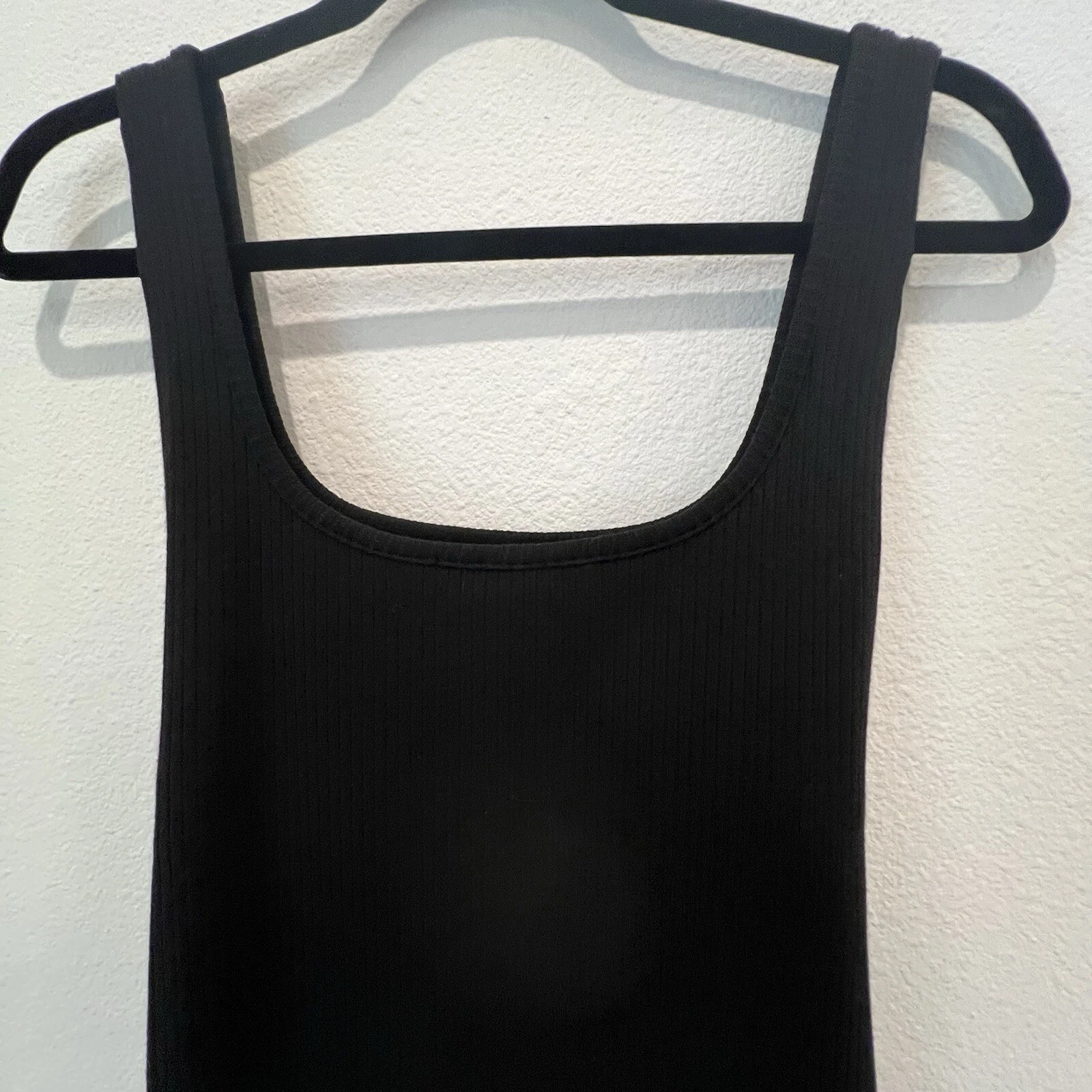 VETEMENTS SOPHIE RUE Ribbed Midi Tie Front Dress In Black Size L