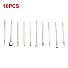 10Pcs/Set 0.8-5mm 2.35mm/ Shank Diamond Burr Core Bits Grinding Head Rotary Tool