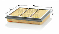 MANN-FILTER C 2332 Air Filter for MITSUBISHI - Bild 1 von 1