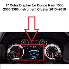 7" For 2013-2019 Dodge Ram 1500 2500 3500 Gauge Cluster LCD Screen Display