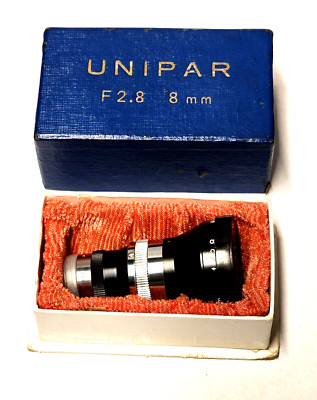 Unipar Wide Angle Lens 8mm f / 2.8 mm Cine Lens Movie Camera - Japan