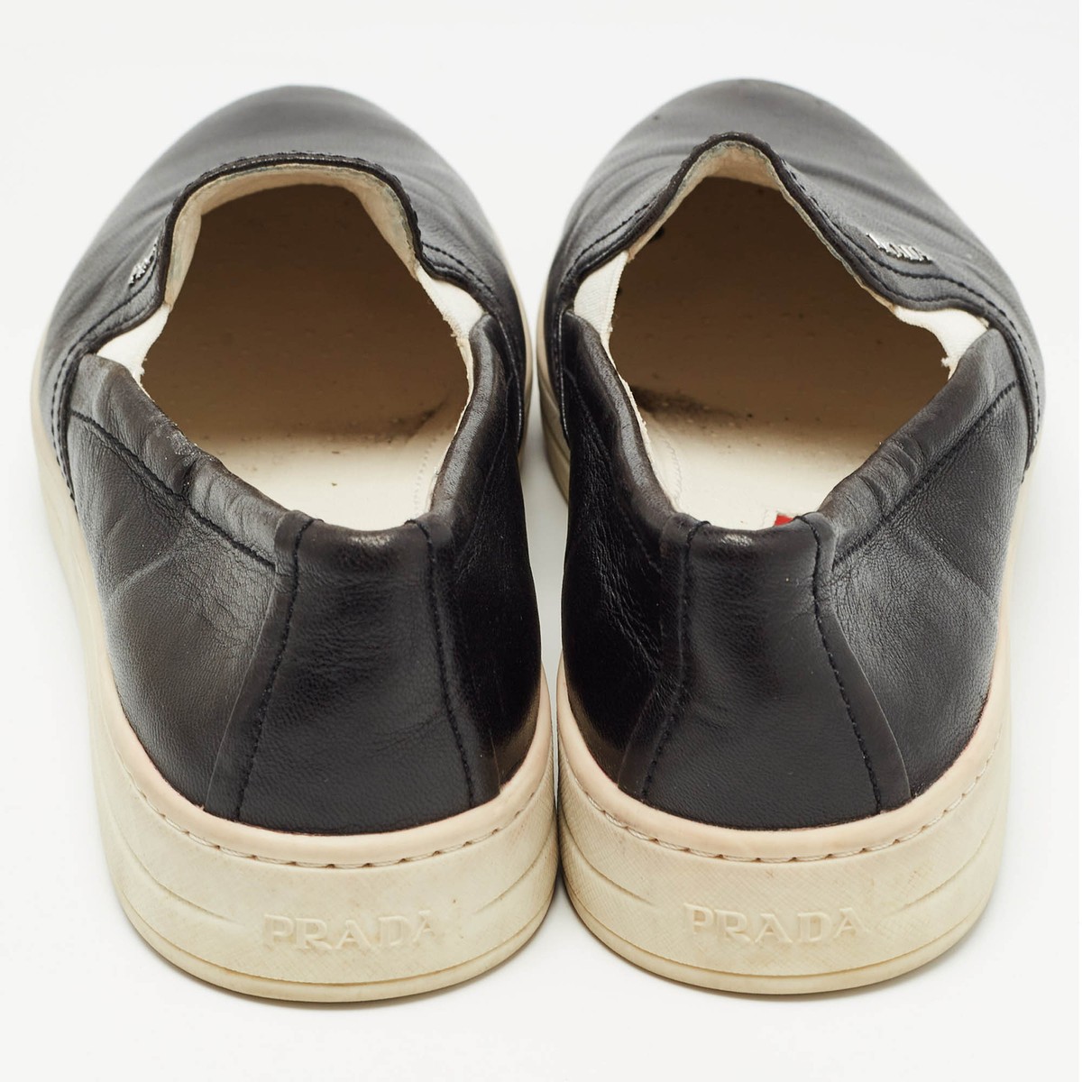 Prada Sport Black Leather Slip On Sneakers Size 37 | eBay Prada Sport Black Leather Slip On Sneakers Size 37 | eBay