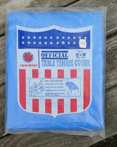 Vintage NOS BIG 5 Sunshine Cover & Tarp Inc. TABLE TENNIS COVER Fits 5x9 Tables - 第 1/12 張圖片