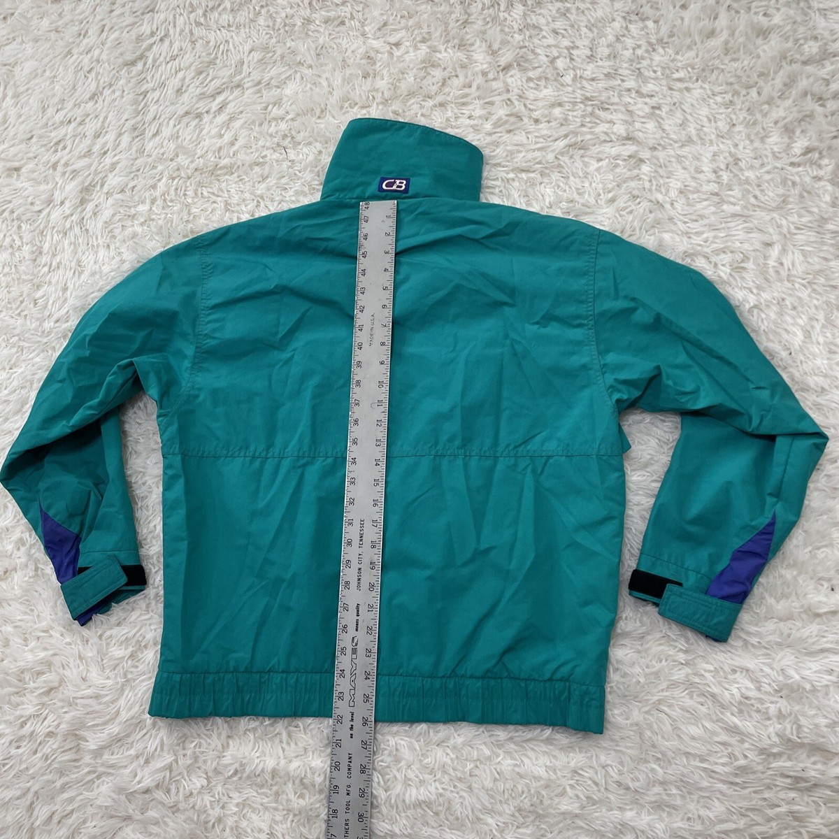 CB SPORTS Vintage 80s 90s Jacket Women M L Teal Green Snow