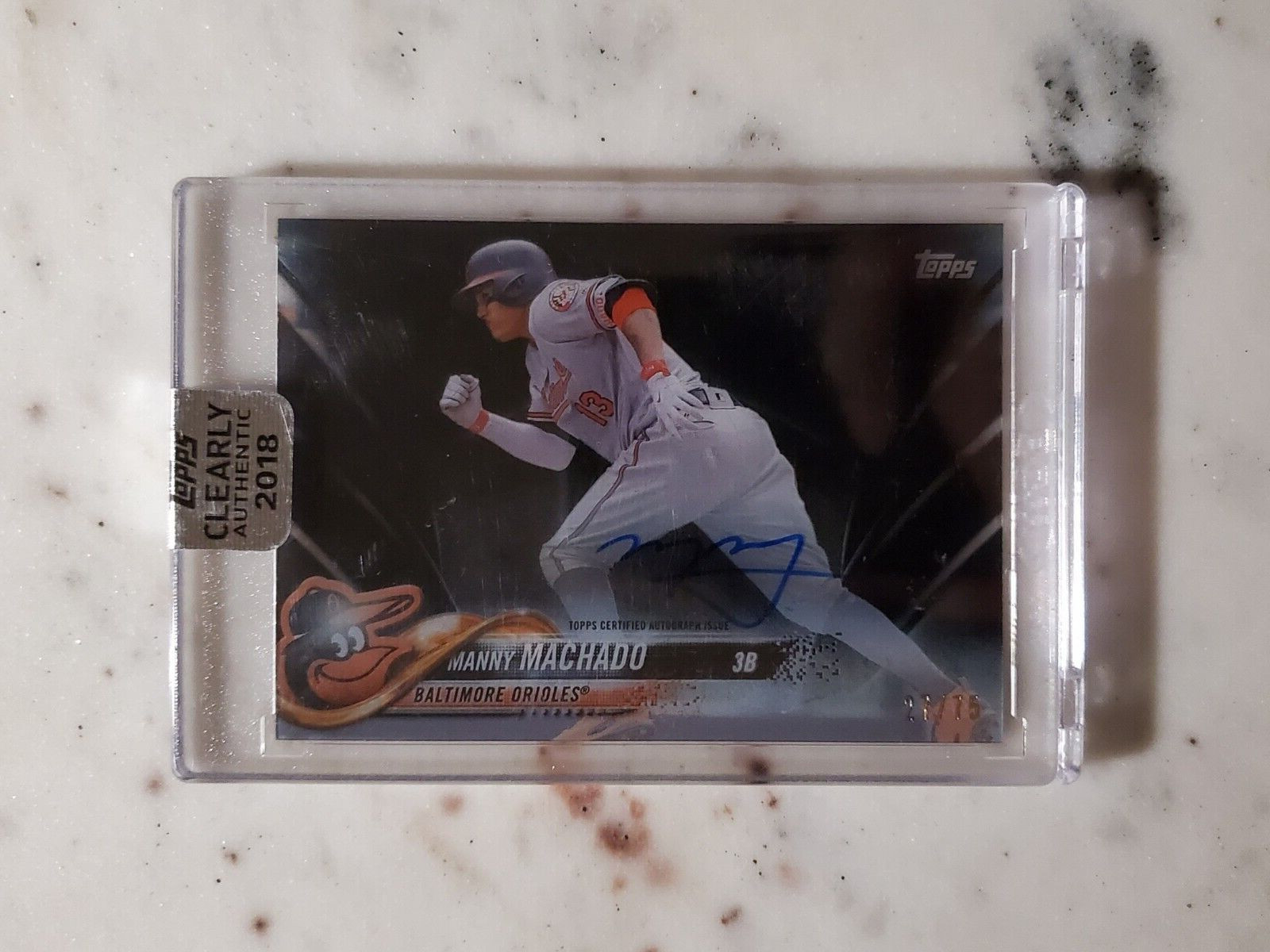 Manny Machado 2018 Topps Clearly Authentic **AUTO'**27/75** #CAA-MM