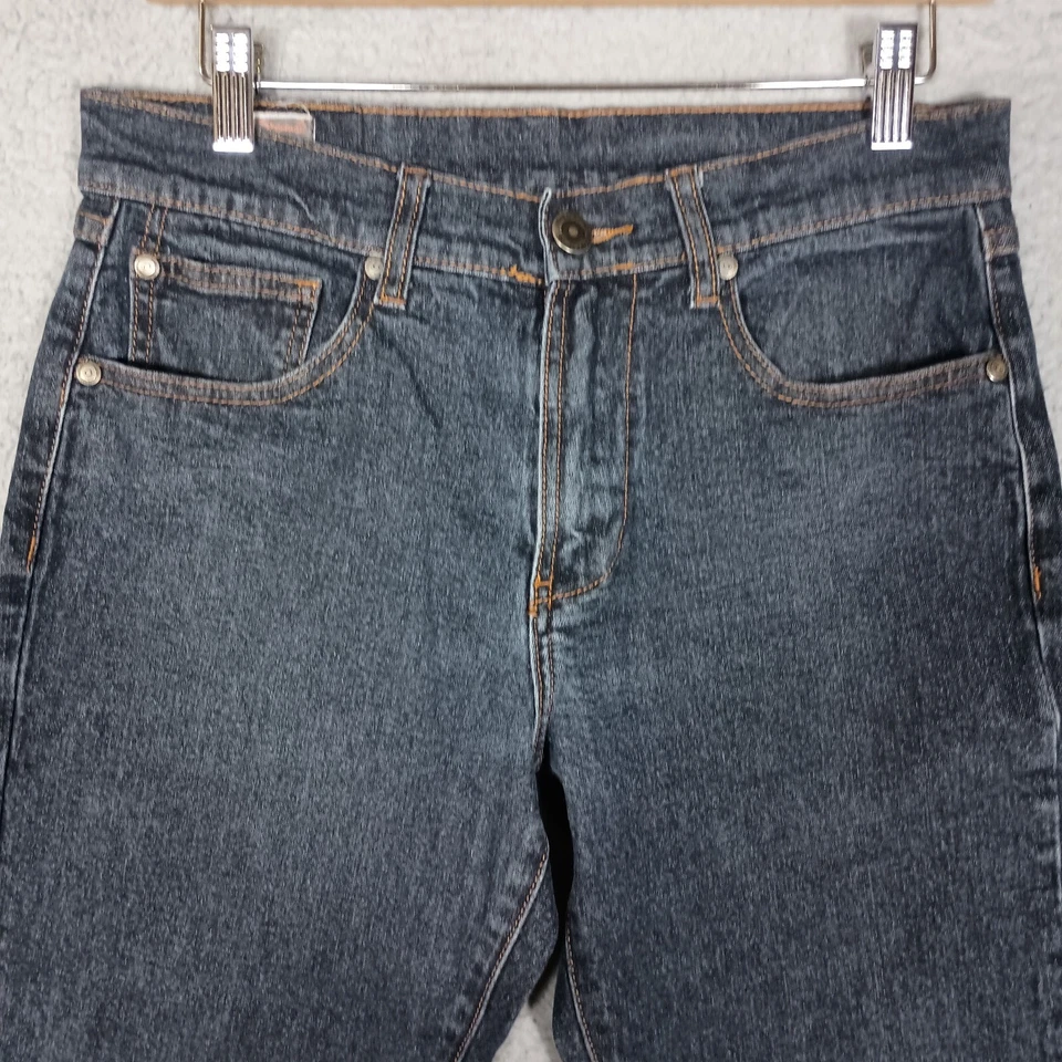 Pantalones de mezclilla Ben Sherman para hombre 30 x 32 azul tiro medio calce ajustado pierna recta retro Foto 3 de 4