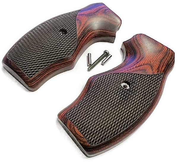 Grips for Rock Island M200 and M206 Rosewood checkered oversize wrap around.