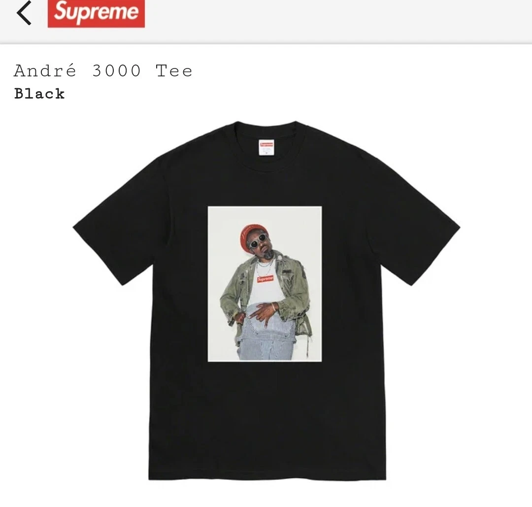 Tee shirt noir Supreme Andre 3000   Grand   T Shirt   FW22   TOUT NEUF   LIVRAISON RAPIDE ✅