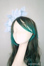 Blue Flower Headband Crown Fascinator Melbourne Cup Race Wear Wedding Guest