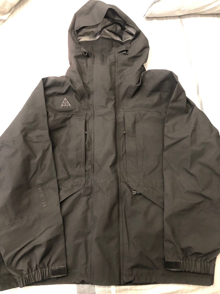Nike ACG Gore-Tex Hooded Jacket CD7648-011 Black Mens Size M Nike ACG Gore-Tex Hooded Jacket CD7648-011 Black Mens Size M