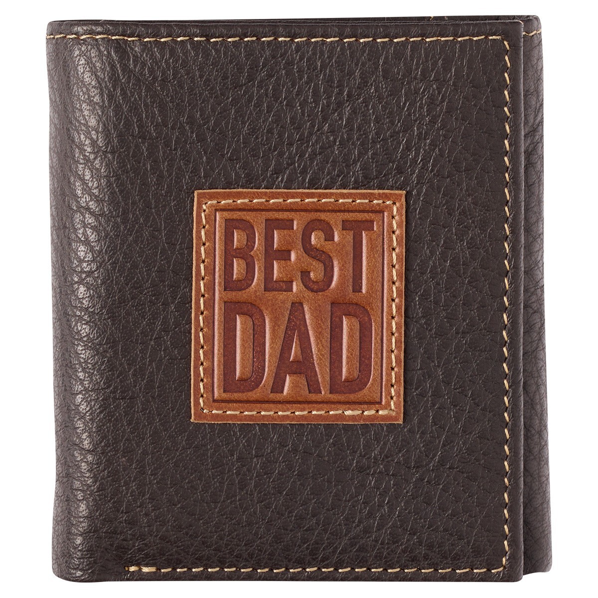 Mens Wallet Genuine Leather Billfold - Best Dad - Rfid Identity Theft Protection