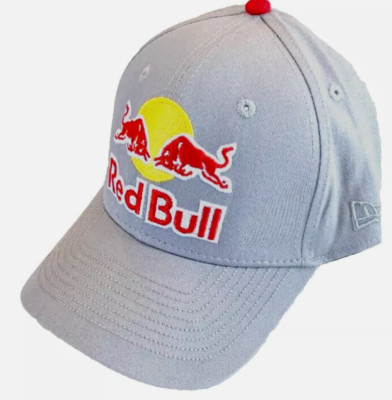 R -  Cloud Gray Baseball Cap w/Red Undervisor. F1 Racing. BMX. MotoGP. Motocross