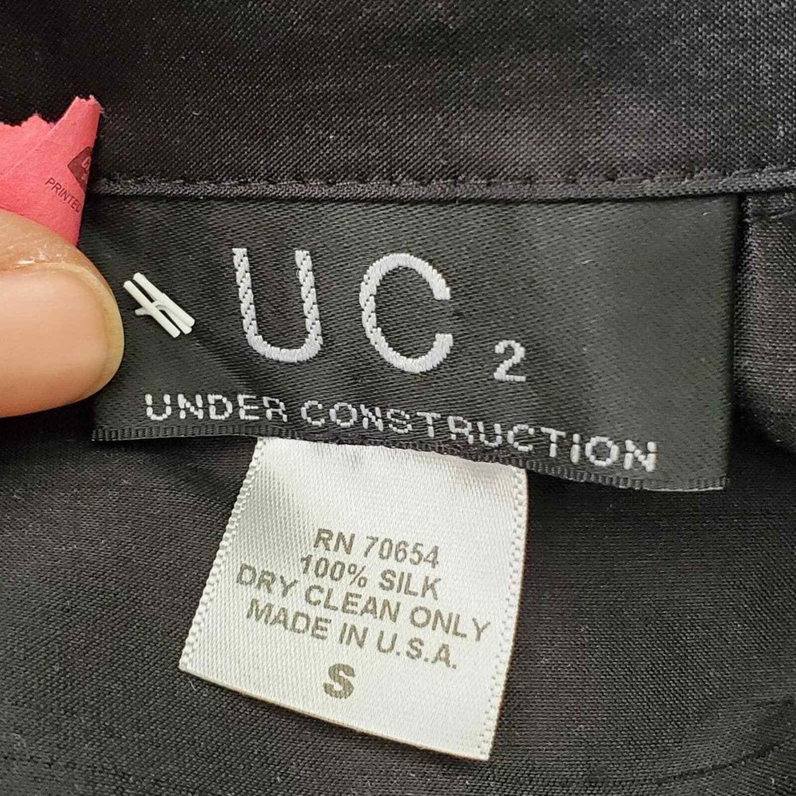UC2 Under Construction Silk Open Jacket Blazer S - image 6