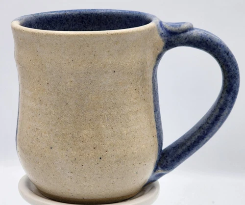 HAND THROWN POTTERY-STONEWARE SIGNED COFFEE MUG