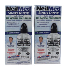 2-PACK / NeilMed Sinus Rinse 1 Squeeze Bottles 8 OZ+1 Packet  EXP: 04/2026