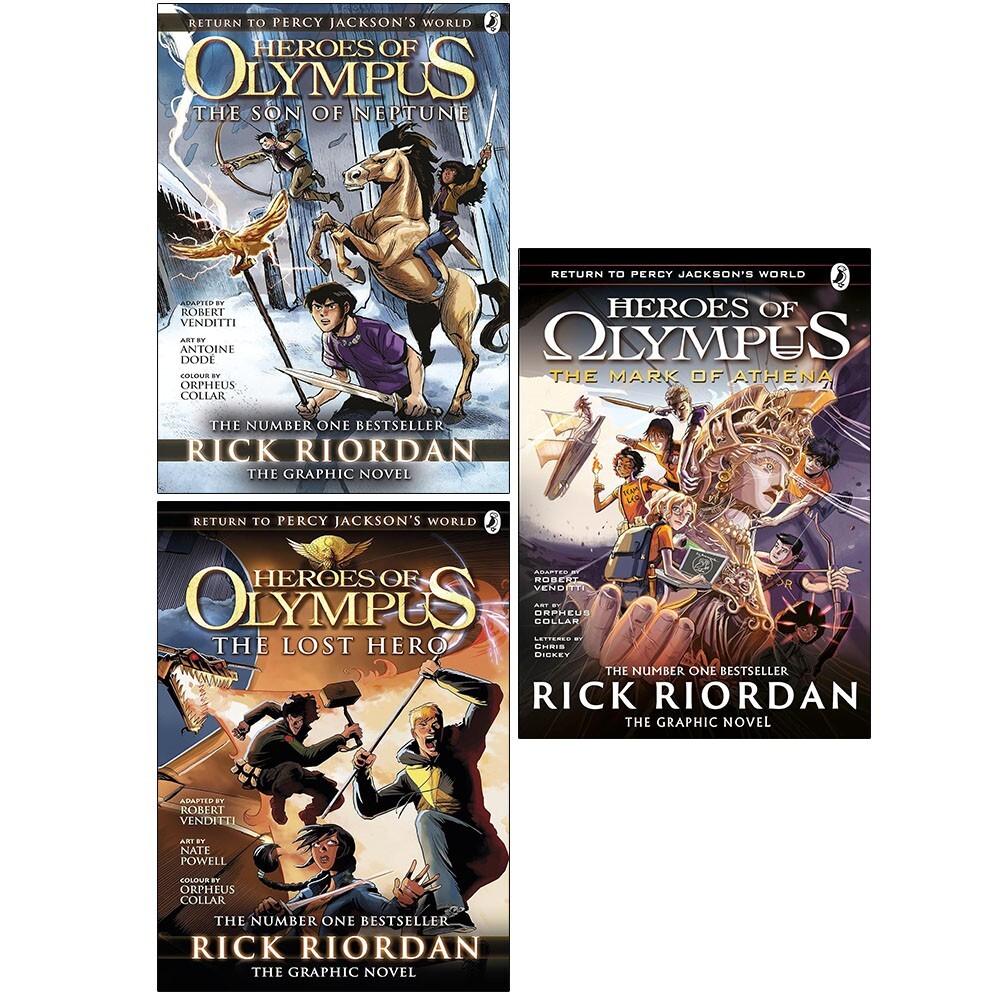 The Heroes of Olympus The Graphic Novel 3 Books Collection Set By Rick Riordan