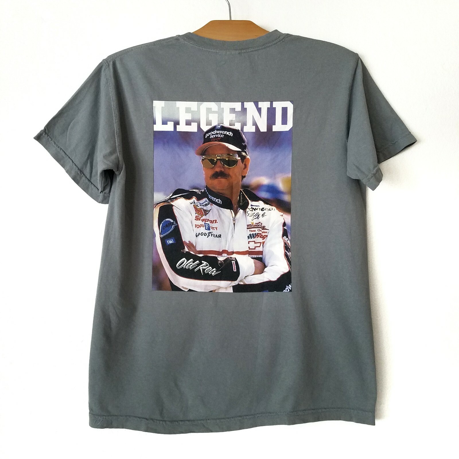 T shirt Comfort Colors Dale EARNHARDT vecchia fila 3 petto leggenda foto retro taglia S