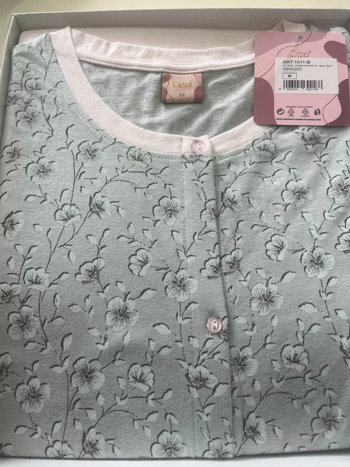 Pigiama donna "Cippi" in cotone aperto davanti - Immagine 3 di 4