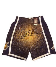 SIZE MEDIUM MITCHELL  NESS NBA RETAKE GRADIENT SWINGMAN SHORTS LA LAKERS 2009