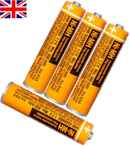 Panasonic HHR-55AAABU AAA NI-MH Rechargeable Battery 550mAh for Cordless Phones - Picture 1 of 11