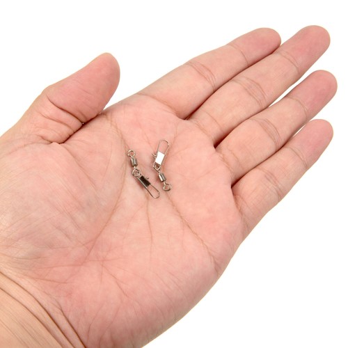 Fishing Rolling Swivel with Interlock Snap, 20 Pack 26LBS Line Connector, Black - Picture 5 of 5