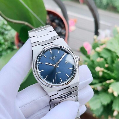 Tissot PRX Swiss Silver Bracelet Blue Dial Men's Watch  7611608298589 UK
