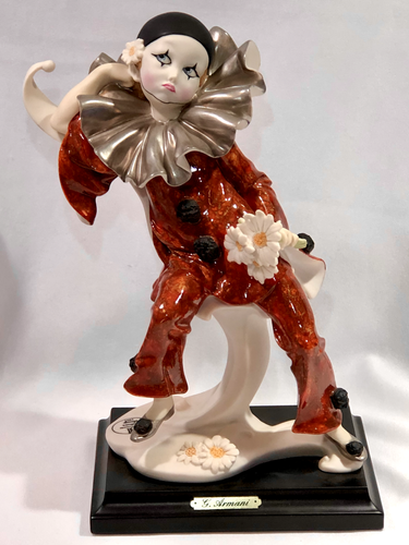 GIUSEPPE ARMANI Piccola LITTLE PIERROT With DAISIES Sculpture 0745E w/BOX Italy - Picture 7 of 17