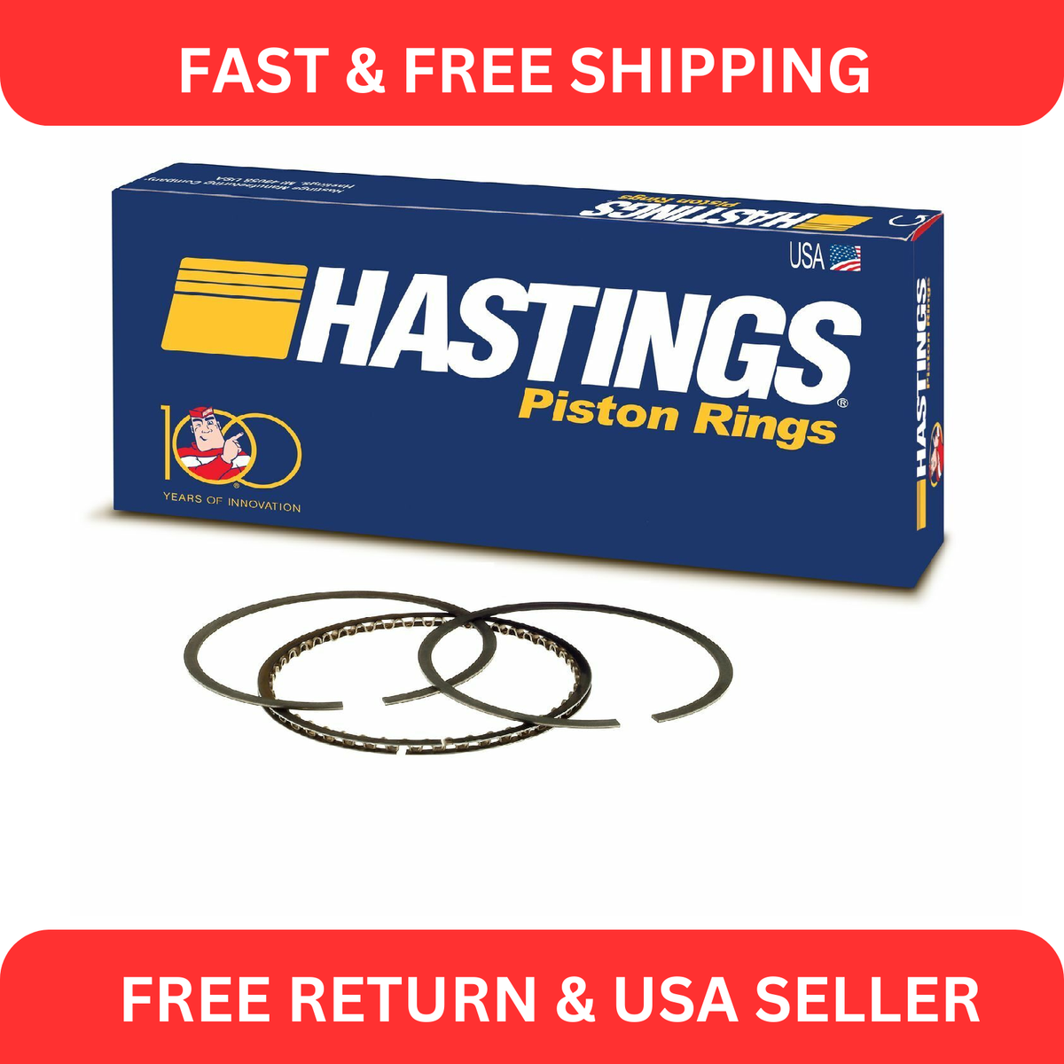 Hastings Piston Rings 2M4860 Engine Piston Ring | eBay