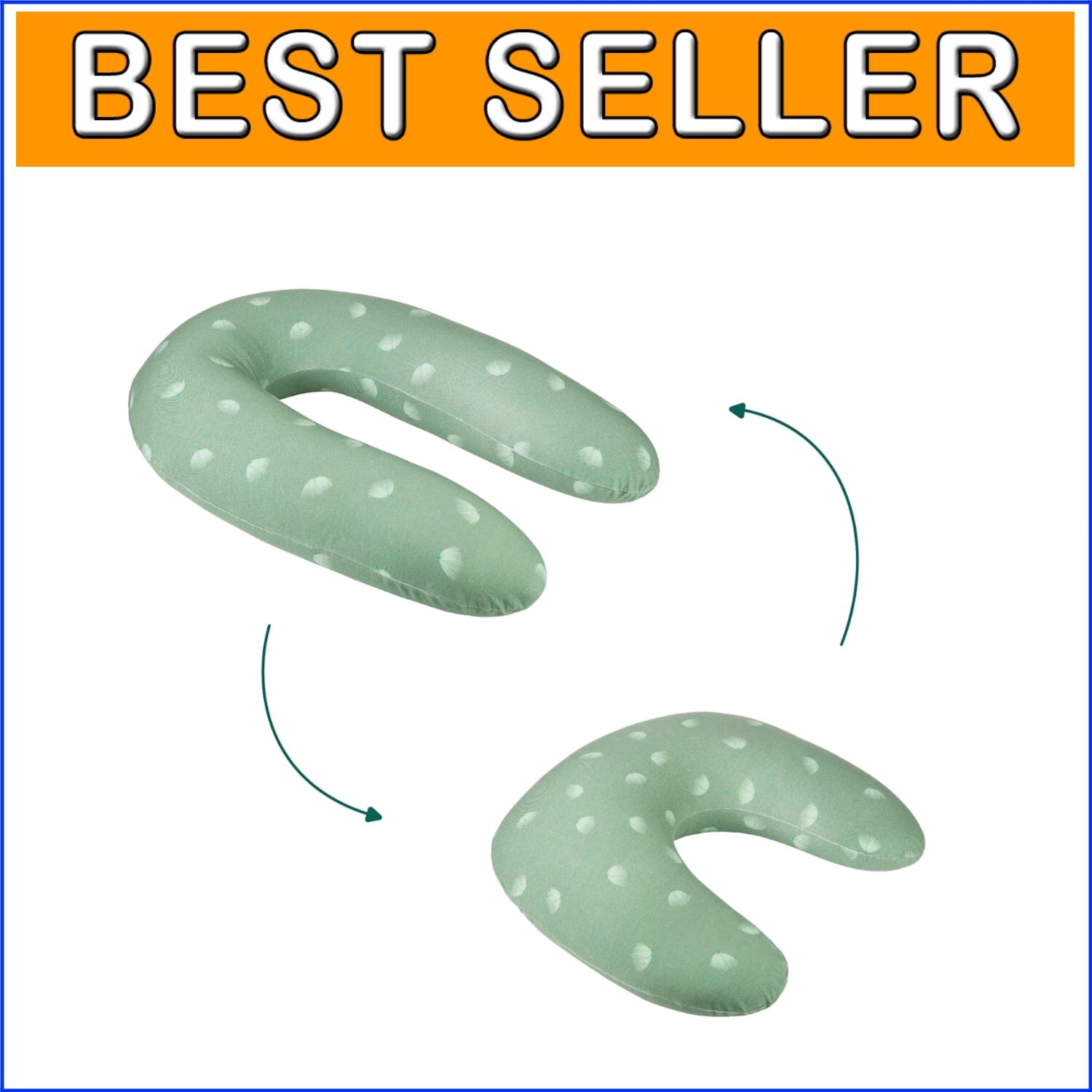 B.Love 2-in-1 Organic Pregnancy Pillow and Nursing Cushion Lightweight Portable Support-image