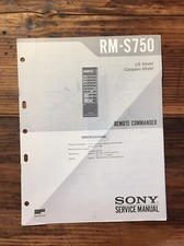 Sony RM-S750 Remote Control Unit Service Manual Original 