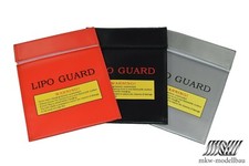 Lipo Akku Safe Bag 18x22 cm Schutztasche Schwarz Rot Grau