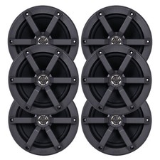 3 Pair of JVC 6.5" 100 Watt Max Marine 2-Way Black Speakers Bulk Packaging 
