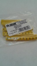 100x PVC Yellow Cable Wire Markers Labels Tag Management Number 1.5mm 