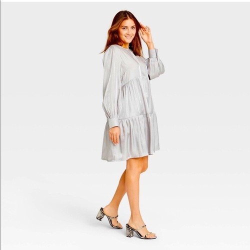 Long Sleeve Tiered Babydoll Dress 