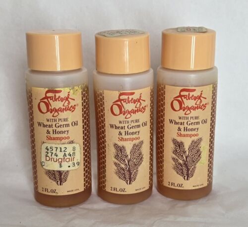 3 volle Flaschen ~ Vintage Faberge Organics Shampoo 2 Oz Reisegröße