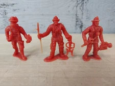 Vintage Firefighter Figures Set of 3