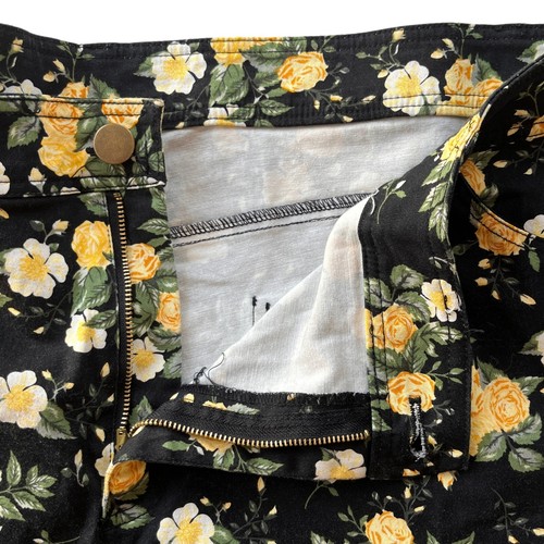 Sonoma Damen Shorts 24W Denim Blumendruck fünf Taschen Stil Reißverschluss vorne Stretch - Bild 4 von 11