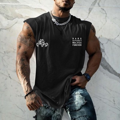 Loose Personality Pattern Summer Casual Round Neck Vest