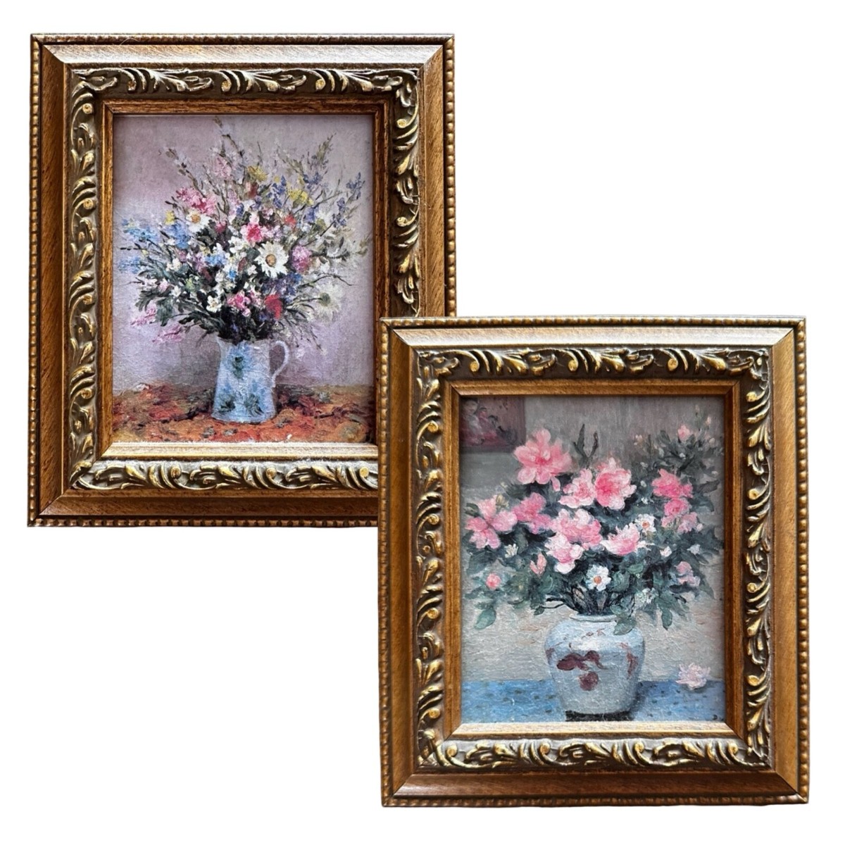 MARCEL DYF Textured Print Framed Victorian Era Wall Painting 6”x 7