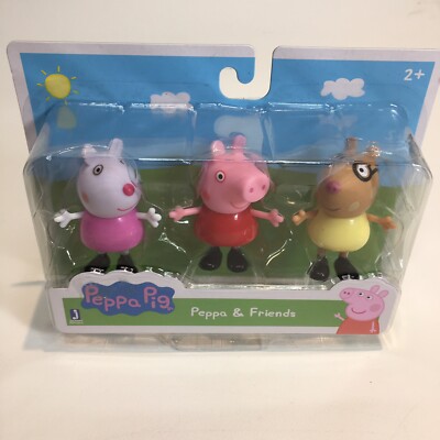 Peppa & Friends Peppa Pig Suzy Sheep and Pedro Pony Toy Figures Set Brand New