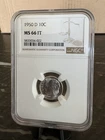 1950-D Roosevelt Dime 10C PCGS MS66