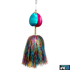 Musky Bucktail Lure 8.5" Double #8 Blades Flash Single Treble Hook (Oil Spill)