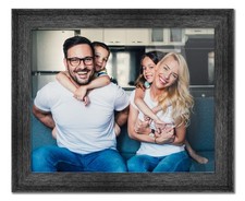 8x20 Frame Black Barnwood Picture Frame Modern Photo Frame UV Acrylic, Acid Free