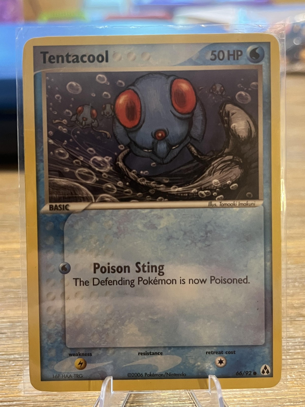 Pokemon TCG Tentacool 66/92 Regular Water HP50 Moderately Played Card English