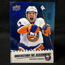 2025-26 Upper Deck Extended Blue Speckle Mathew Barzal New York Islanders #UA-16