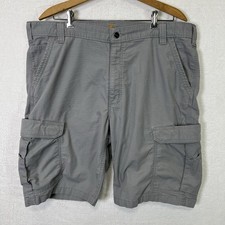Carhartt Force Broxton Cargo Shorts Men's 40 Gray Ripstop Relaxed Fit Utility