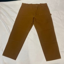 Carhartt Brown Canvas Double Knee Work Pants Men's 46x32 New with Tags